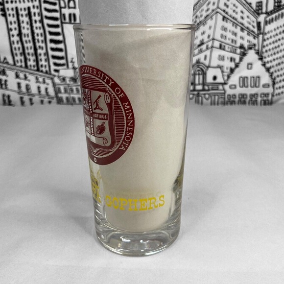 Vintage 1960s Minnesota University Gophers Drinking Glass Seal Tumbler 12 OZ - Picture 4 of 12